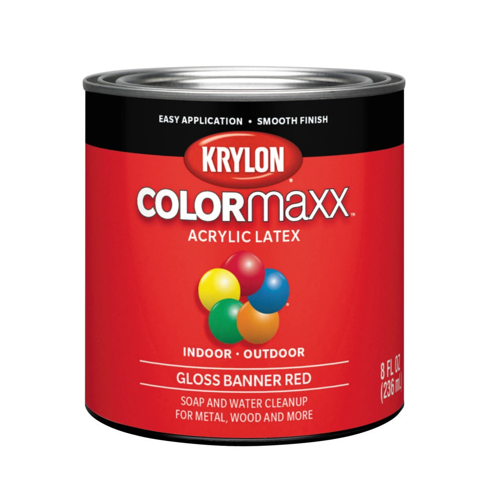 Krylon K05633007 COLORmaxx Exterior Paint, 8 Oz