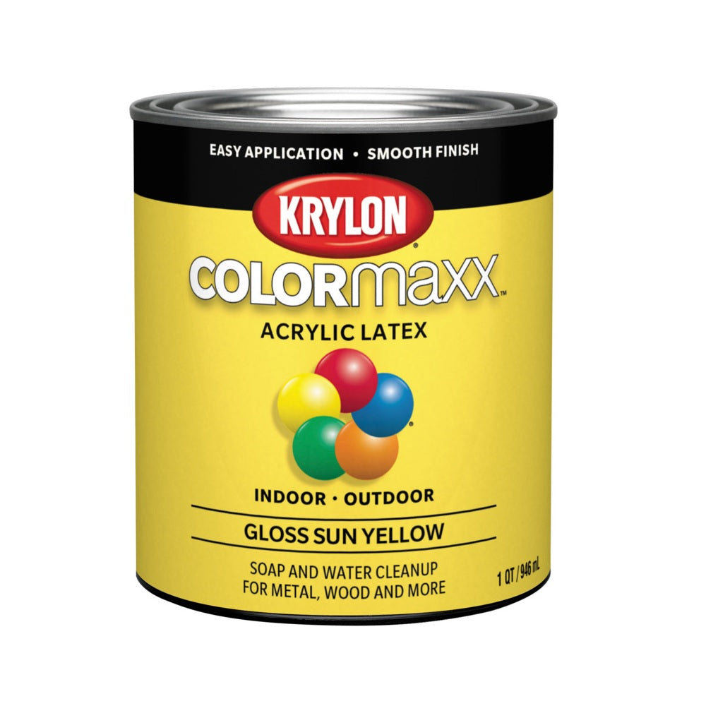 Krylon K05645007 COLORmaxx Interior/Exterior Paint, 32 Oz