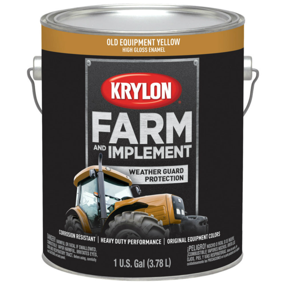 Krylon K01985000 Farm & Implement Paint, Old Equip Yel, 1 Gallon