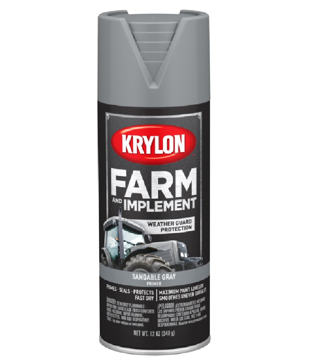 Krylon K01951007 Farm & Implement Primer, Red Oxide, 12 Ounce