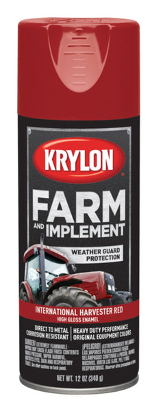 Krylon K01933000 Farm & Implement Spray Paint, 12 Ounce, Red