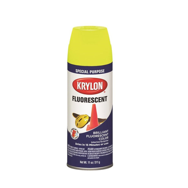 Krylon K03104888 Fluorescent Paint, Lemon Yellow, 11 Oz
