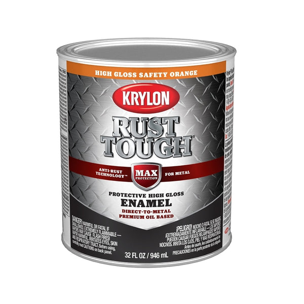 Krylon K09767008 Rust Tough Rust Preventative Brush-On Enamel, 1 Quart