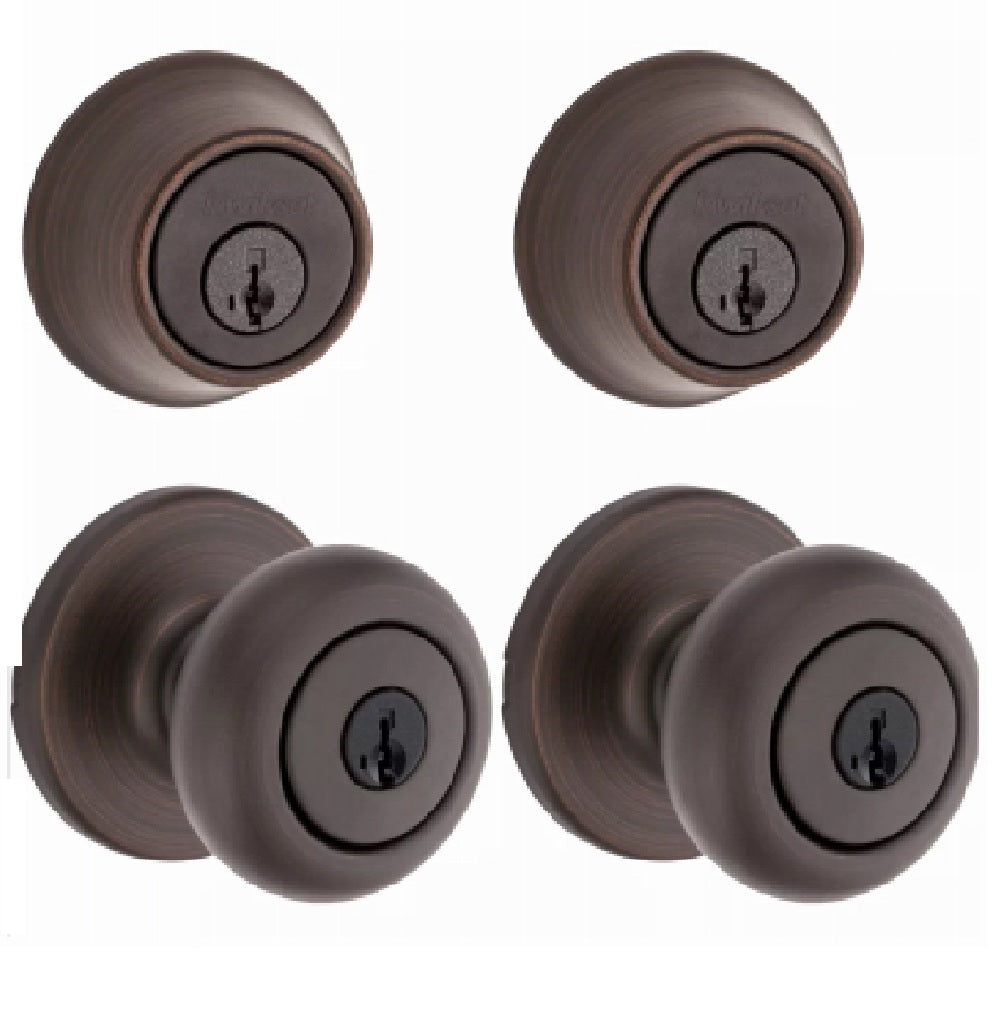 Kwikset 242CV 11P CP CODE K6 Cove Door Entry Knobs, Venetian Bronze
