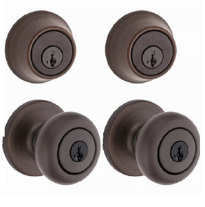 Kwikset 242CV 11P CP CODE K6 Cove Door Entry Knobs, Venetian Bronze