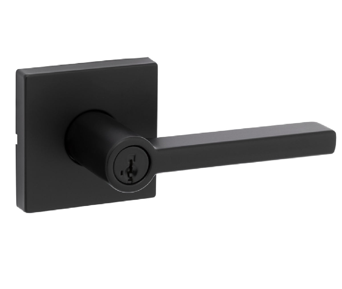 Kwikset 740HFL SQT 514 CP Halifax Square Entry Door Lock, Black