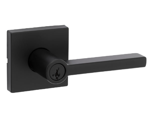 Kwikset 740HFL SQT 514 CP Halifax Square Entry Door Lock, Black