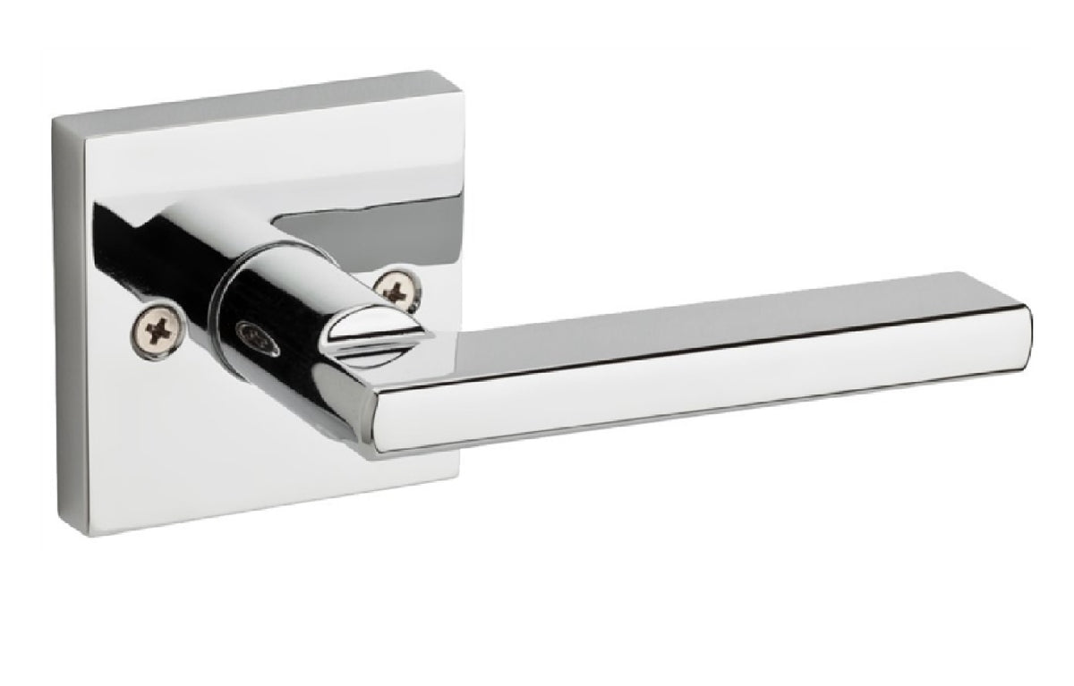 Kwikset 157HFL SQT 26 CP Halifax Square Half-Dummy Door Lever, Polished Chrome