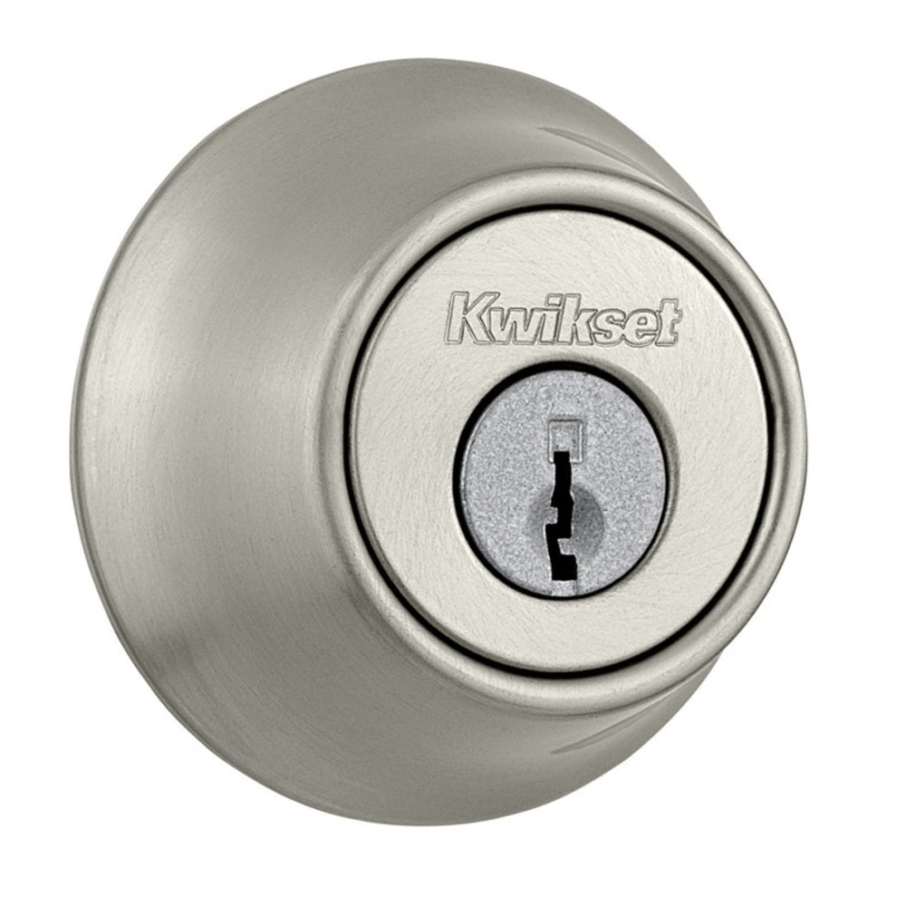 Kwikset 660 15 RCAL RCS K3 V1 Single Cylinder Deadbolt, Satin Nickel