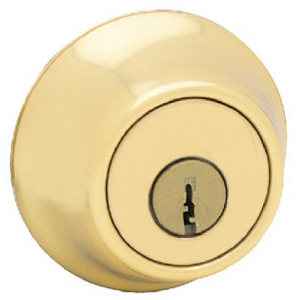 Kwikset 660 3 SCAL SCS K3 V1 Single Cylinder Deadbolt, Polished Brass