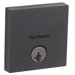 Kwikset 258 SQT 514 SMT C Downtown Deadbolt, Iron Black