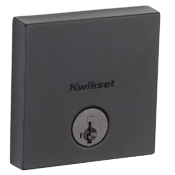 Kwikset 258 SQT 514 SMT C Downtown Deadbolt, Iron Black
