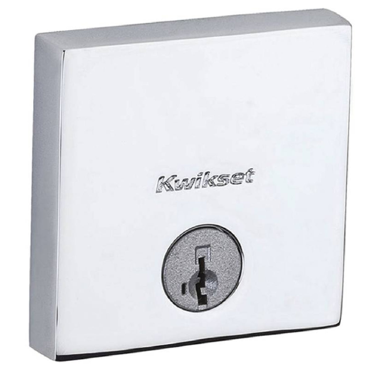 Kwikset 258SQT 26 Single-Cylinder Deadbolt, Zinc, Polished Chrome
