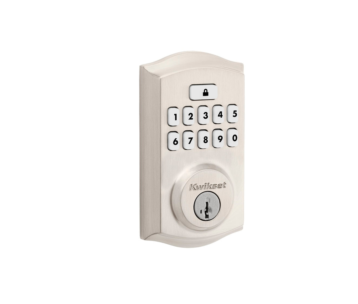 Kwikset 9260TRL15SMTRBP Smartcode Deadbolt with Tustin Lever, Satin Nickel