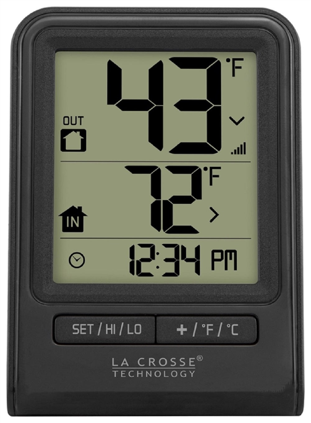 La Crosse Technology 308-1409BT-TBP Wireless Thermometer, Black, 32 to 122 deg F
