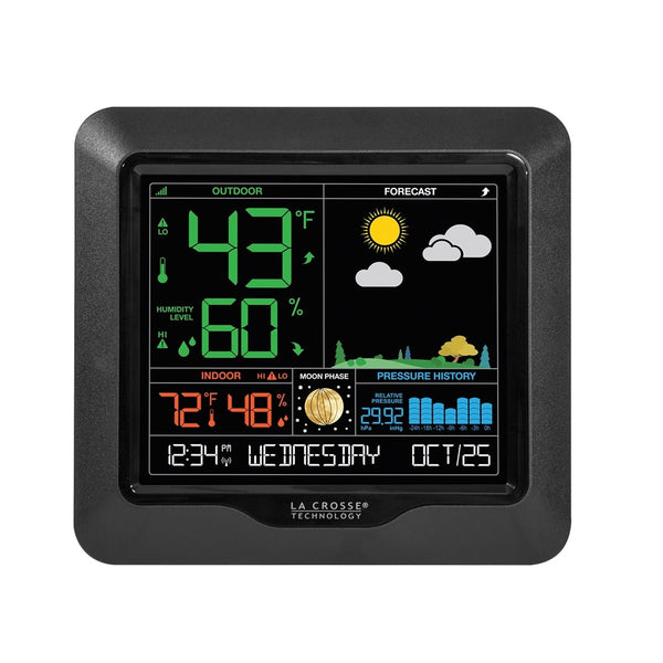 La Crosse Technology 308-1416-TBP Wireless Color Forecast Station, Digital Display