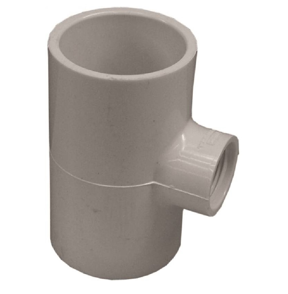 Lasco 401210BC Pipe Reducing Tee, 1-1/2 x 3/4 Inch, White