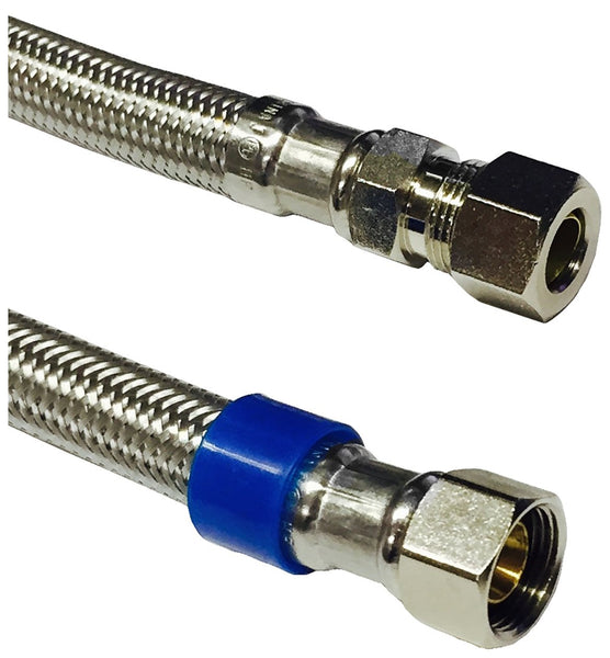 Lasco 10-0512 Braided Faucet Water Supply Line, 3/8" x 3/8" x 12"