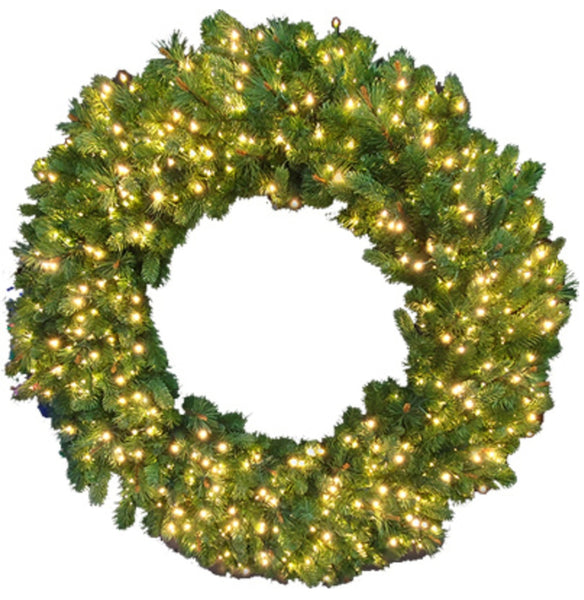 Ledup Manufacturing BP48540-700ST3MMWW-BHT Christmas Artificial Pre-lit LED Wreath, 48 Inch