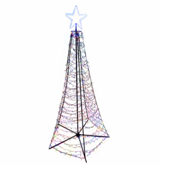 Ledup Manufacturing SSPT90550MUSL3MM-CB-2 Christmas Starry Spire Tree