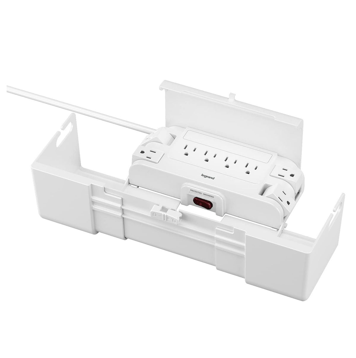 Legrand CCBP8WH Powered Cable Management Box, White