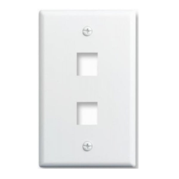 Legrand F3402WHV1 Two Port Wall Plate, White