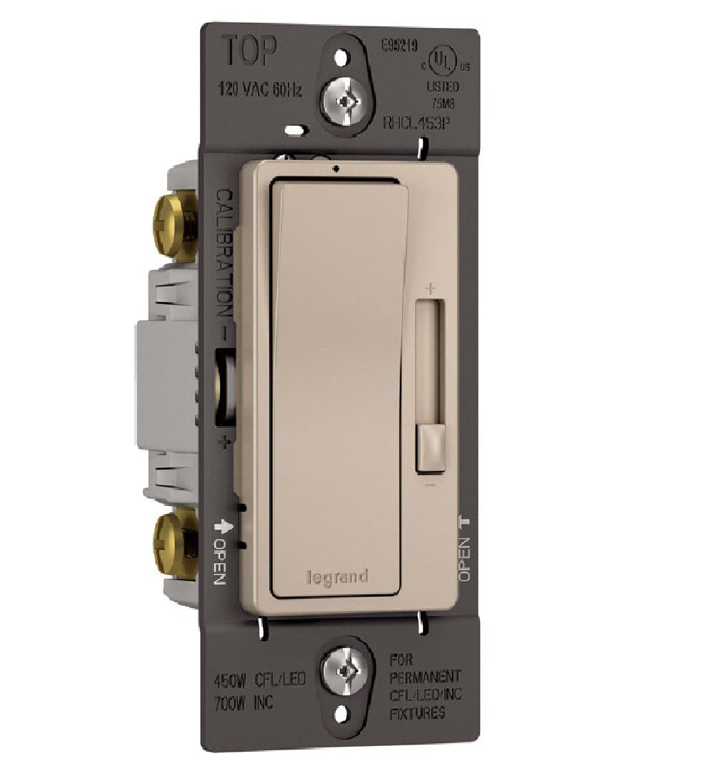 Legrand RHCL453PNICCV4 Radiant Slide Dimmer Switch, 15 Amp