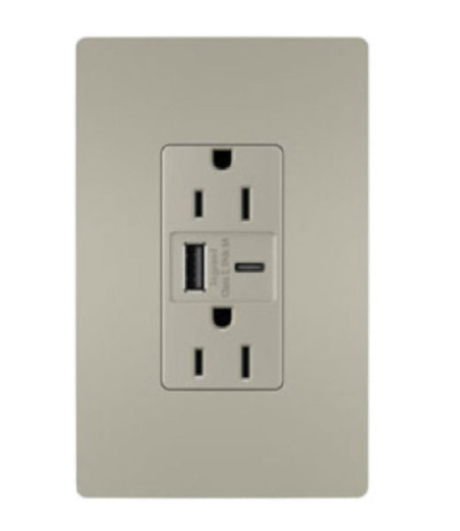 Legrand  R26USBAC6NICCV4 C Type Decorator USB Charger Wall Plate, 15 Amps