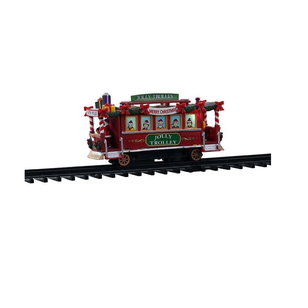 Lemax 04738 Caddington Village Christmas Jolly Trolley, Polyresin