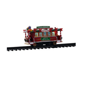 Lemax 04738 Caddington Village Christmas Jolly Trolley, Polyresin