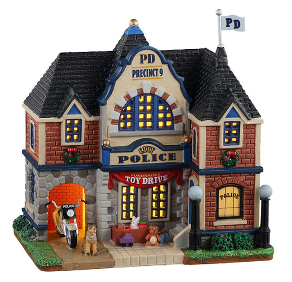 Lemax 15777 Christmas City Police Station Figurine, Porcelain