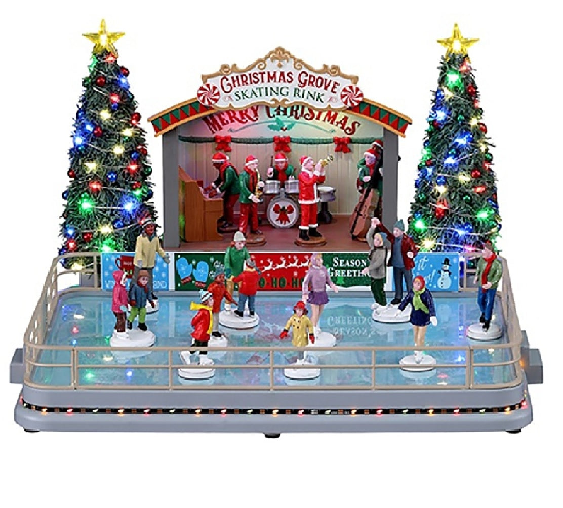 Lemax 14870 Christmas Grove Skating Rink, Plastic