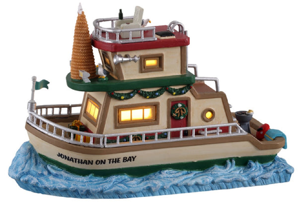 Lemax 15754 Christmas Jonathans Houseboat on the Bay Figurine, Porcelain