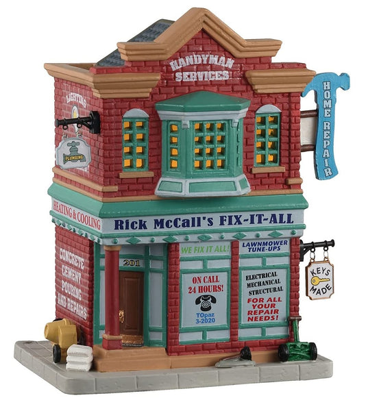 Lemax 15781 Christmas Rick McCall's Fix-It-All Figurine, Porcelain