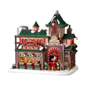 Lemax 25926 Christmas Santa's Reindeer Stables, 4.5 Volt