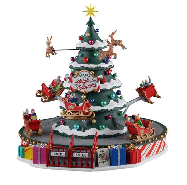 Lemax 14833 Santa's Sleigh Spinners Figurine, LED