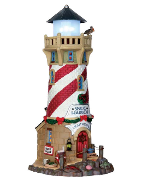 Lemax 65163 Christmas Snub Harbor Lighthouse, Porcelain