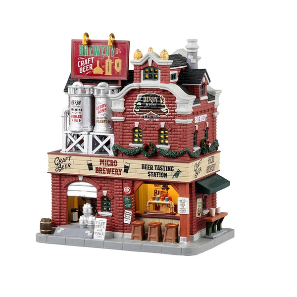 Lemax 35034 Christmas Village Derby & Sons Brewing Co, Porcelain