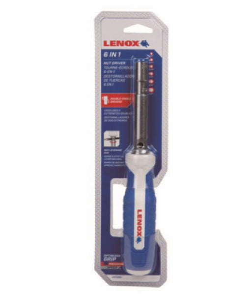 Lenox LXHT60904 6-in-1 SAE Nut Driver with 3 Double-Ended Sockets