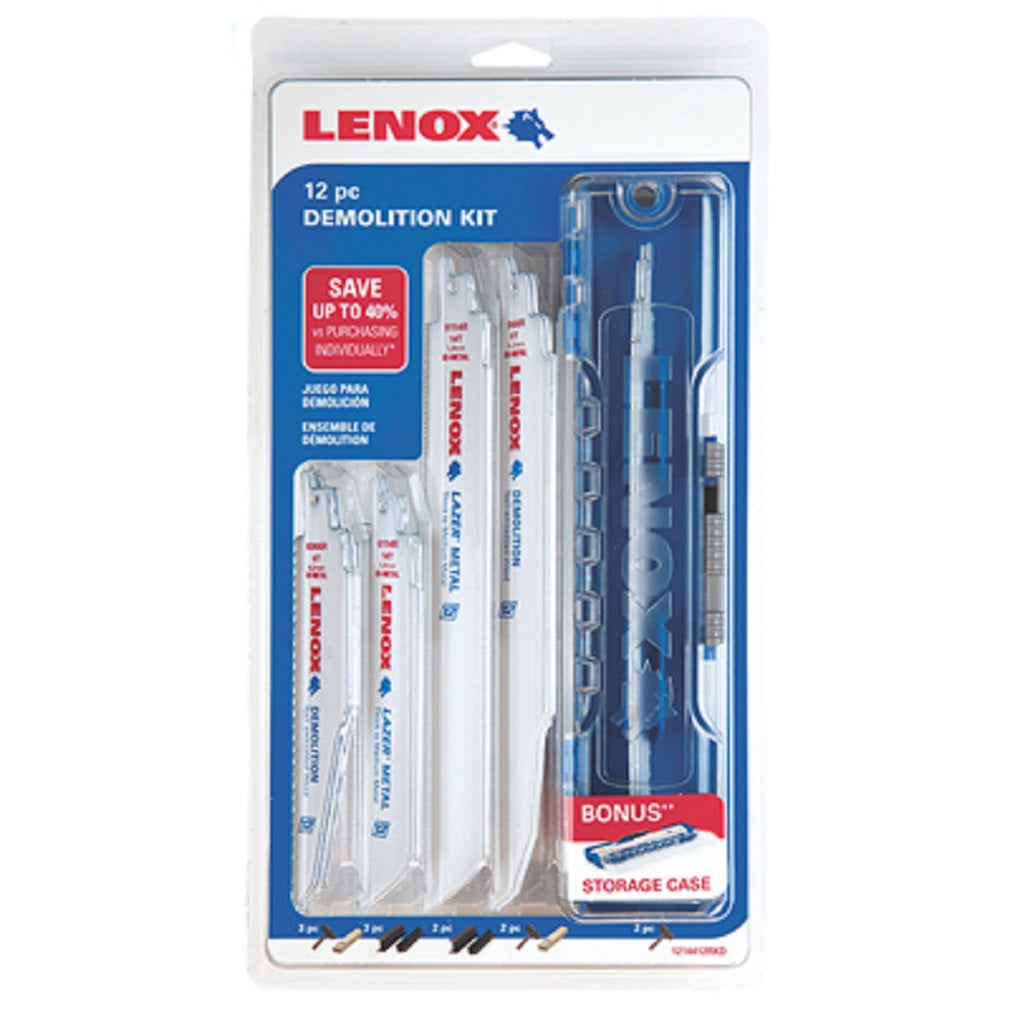 Lenox 1214412RKD Reciprocating Demolition Set, 12 Piece