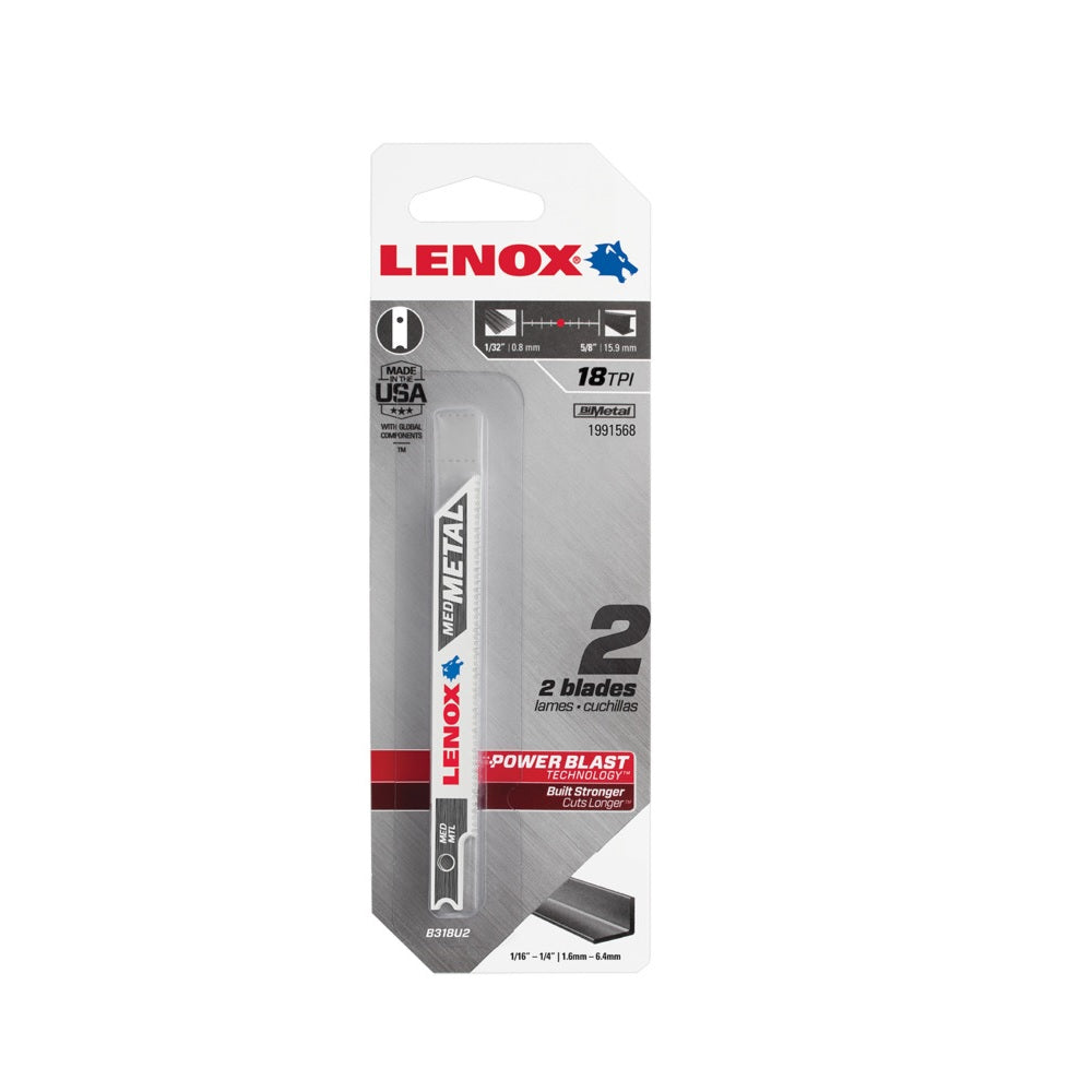 Lenox 1991568 U-Shank Jig Saw Blade, Bi-Metal