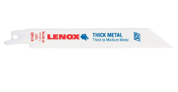 Lenox® 20565S614R Metal Cutting Reciprocating Saw Blade, 14 TPI, 6"