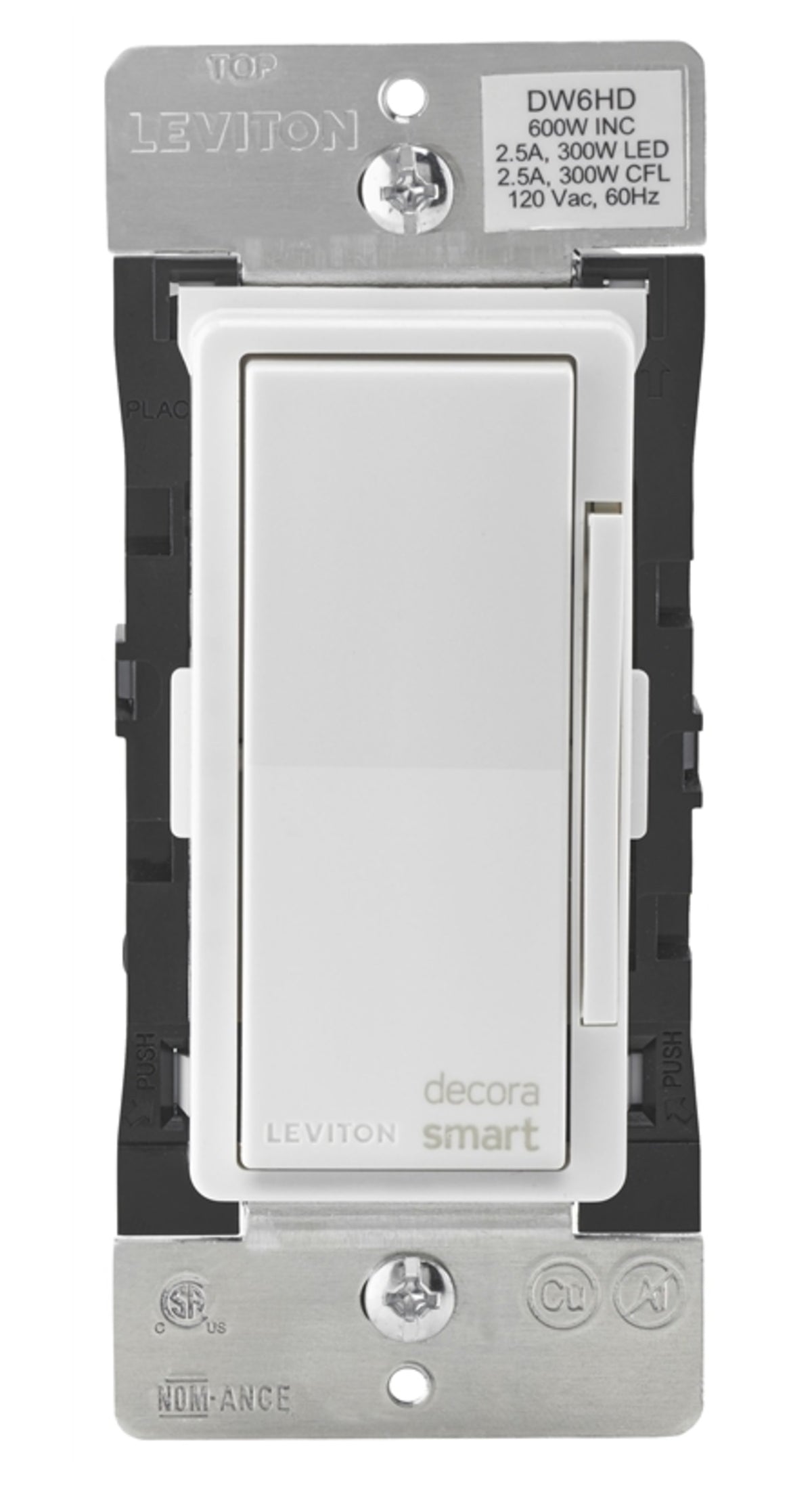 Leviton R02-DW6HD-2RW Decora Smart Dimmer, Light Almond/White