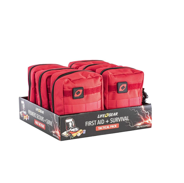 Life+Gear 41-3806/3907 First Aid and Survival Tactical Pack, 116-Piece