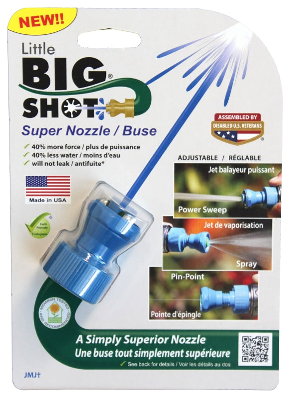 Little Big Shot LBS-151 Adjustable Twist Hose Nozzle, Blue
