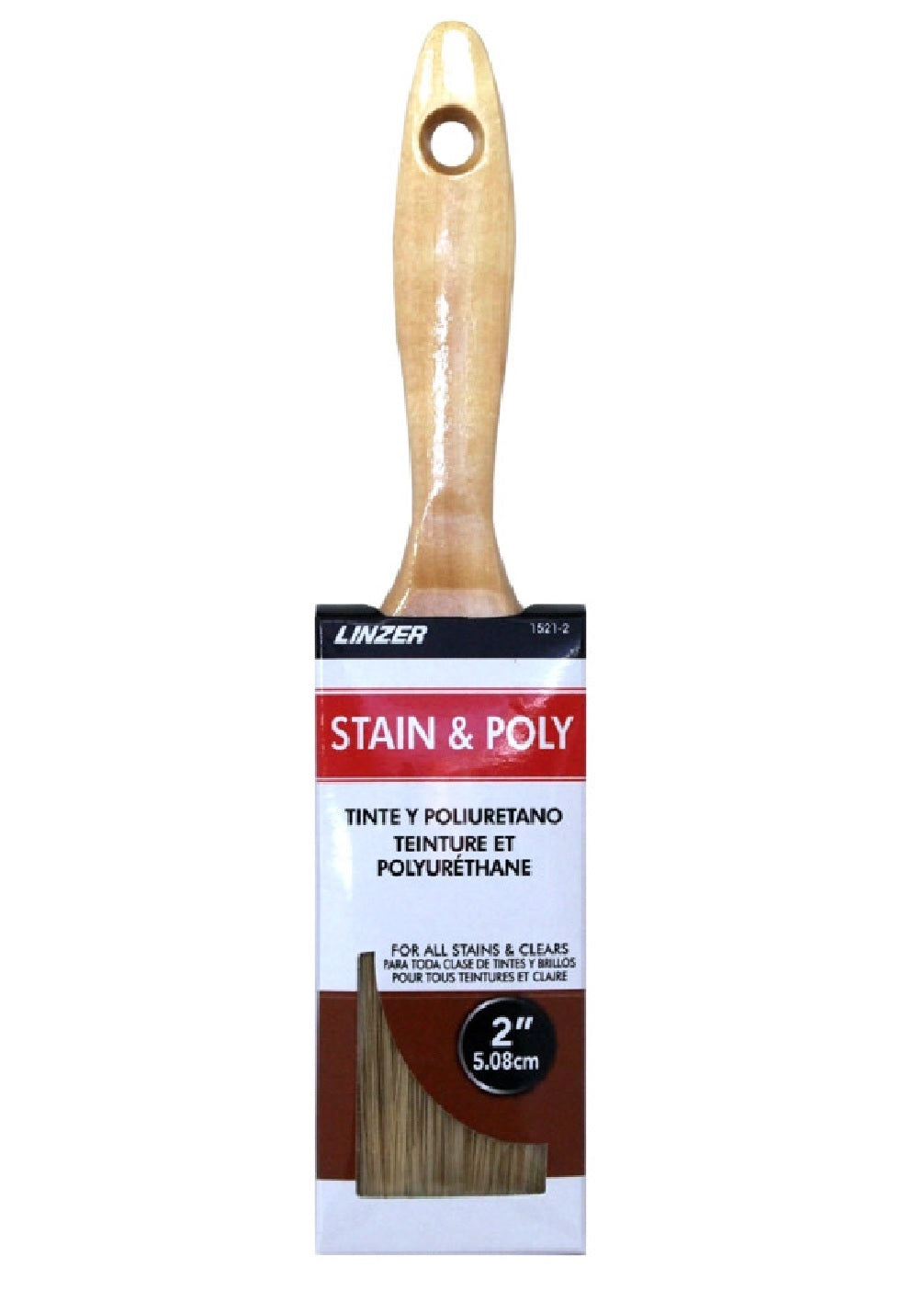 Lizer HD 1521-0200 Flat Stain and Polyurethane Brush