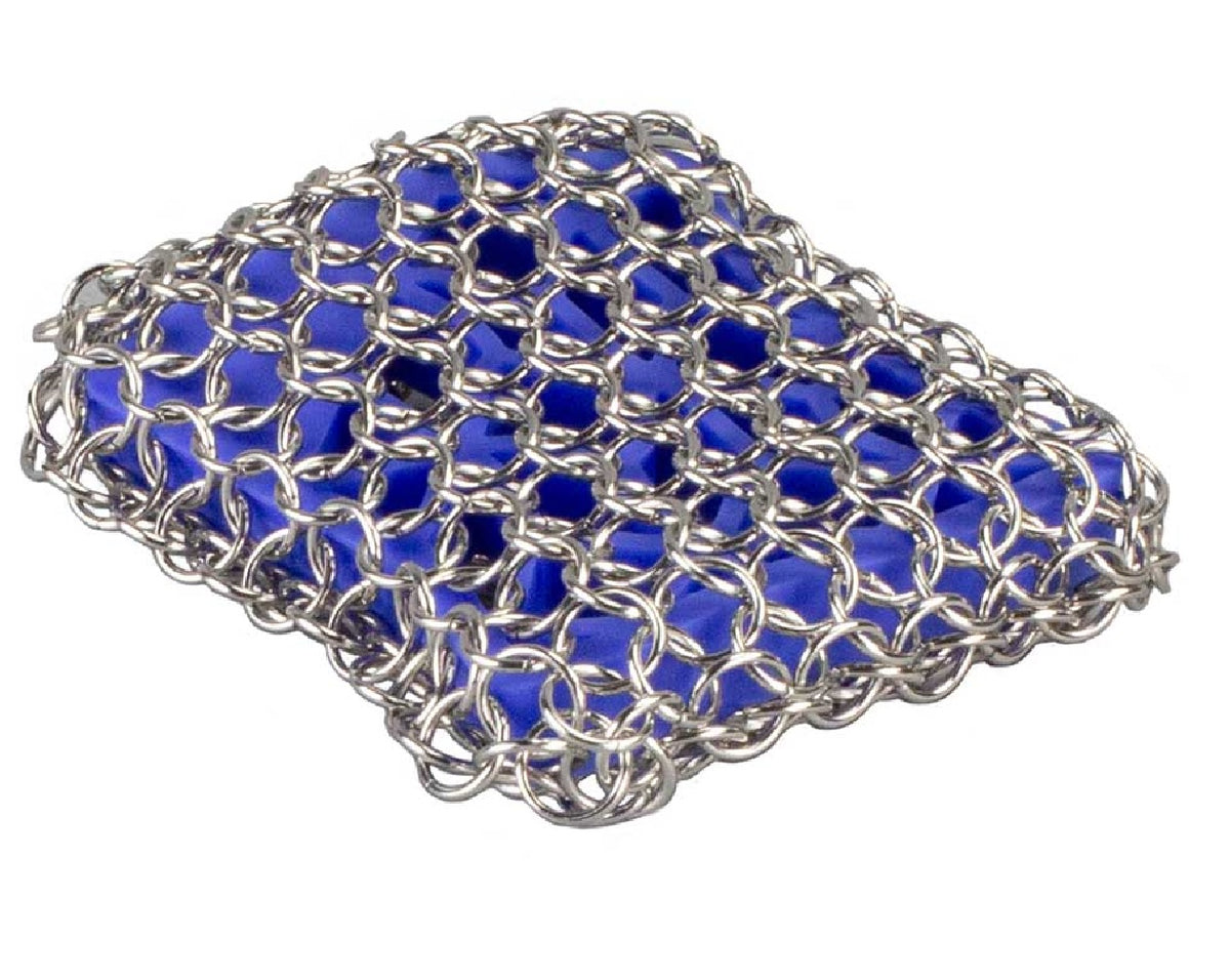 Lodge ACM10S31 Square Chainmail Scrubbing Pad, Blue