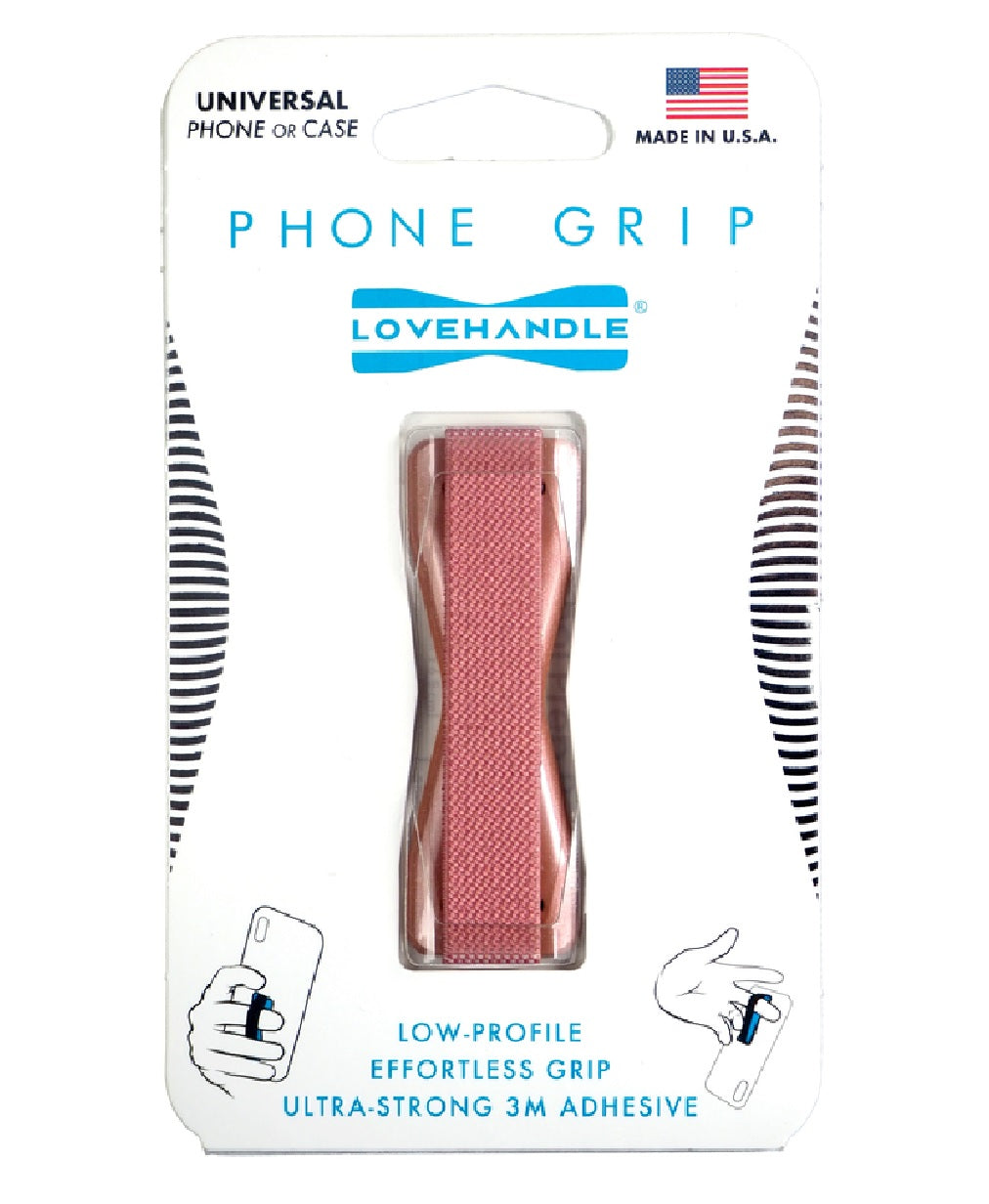 LoveHandle L-004-18 Solid Rose Phone Grip, Pink
