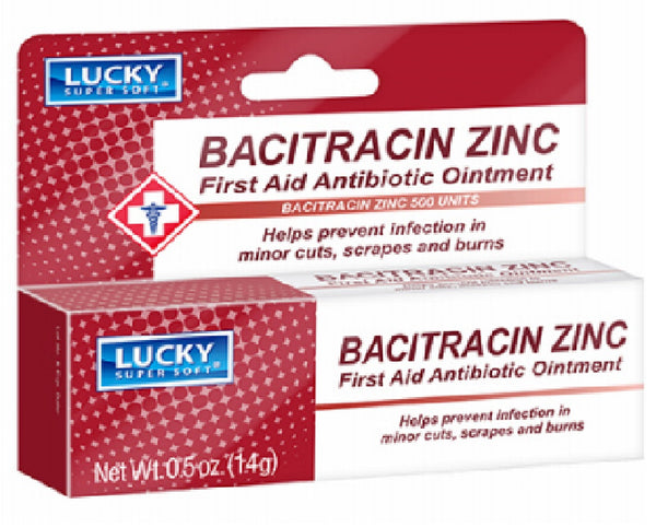 Lucky Super Soft 10374-24 Bacitracin Zinc First Aid Antibiotic Ointmen, 0.5 Oz