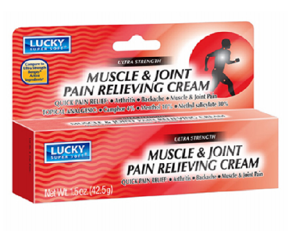 Lucky Super Soft 10369-24 Muscle & Joint Pain Relieving Cream, 1.5 Oz